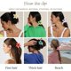 thumbnail image 4 of Hawaiian Flower Hair Clips 6 Pack Colorful Claw Clips for Women & Girls, Large, 4 of 5