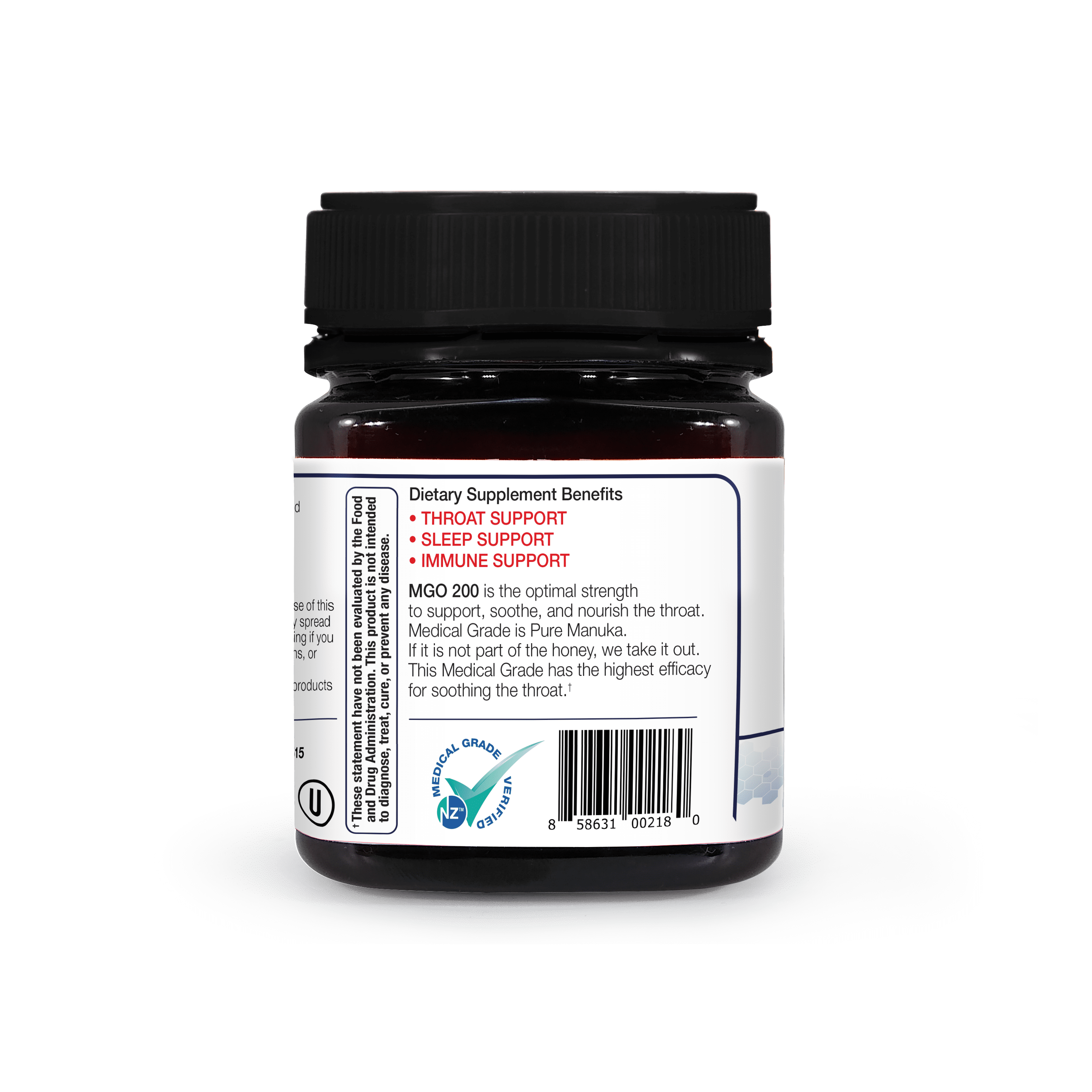 ManukaGuard Medical Grade Manuka Honey, Natural Throat Soother, MGO 200, 8.8 oz