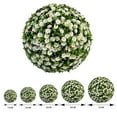 thumbnail image 2 of Artificial Plant Topiary Balls,Faux Boxwood Balls Plants,Daisy Flower Topiary Ball Garden Spheres Decorative for The Front Door,Porch,Backyard,Patio and Wedding(9.8inch), 2 of 7