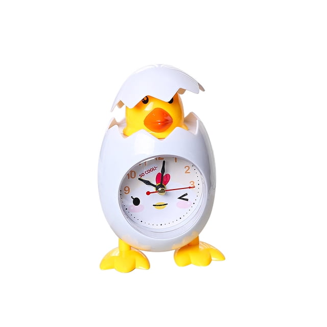 Reloj despertador Inteprter forma de cáscara de huevo mini portátil