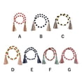 thumbnail image 3 of Naiyafly Wood Bead Garland With Tassels Rustic Home Holiday Natural Country Christmas Decor, 3 of 4