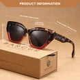 thumbnail image 2 of BARCUR Cat Eye Frame Vacation Style Sunglasses Fashion Accessories Temperament Uv Protection Brand Packaging, 2 of 2