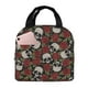 thumbnail image 1 of Easygdp Red Rose Skull Bolsa Térmica Premium - Tela Oxford Impermeable, Gran Capacidad, Bolsillo Frontal, Unisex para Trabajo, Escuela, Actividades al Aire Libre y Picnics, 1 of 8