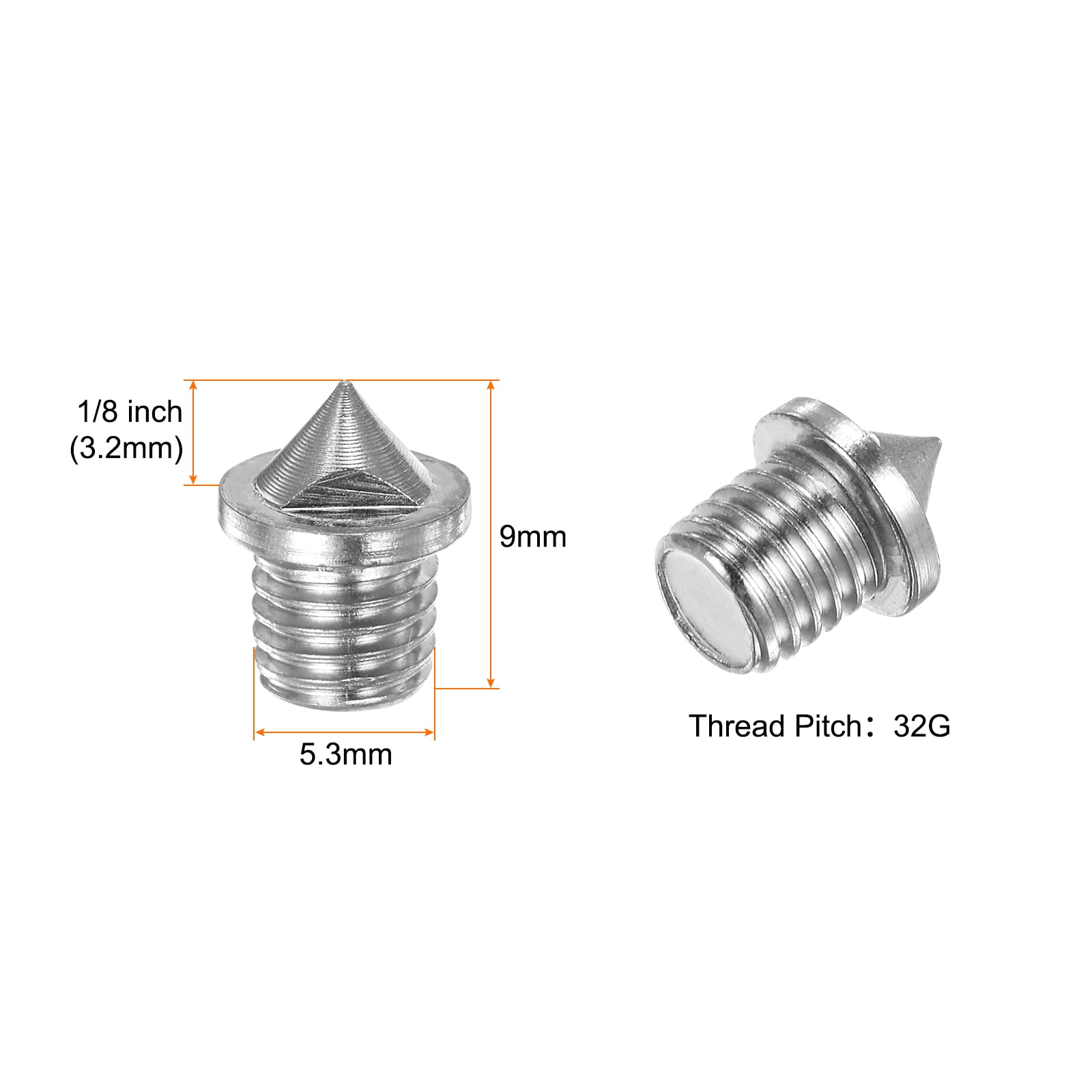 track spike thread size