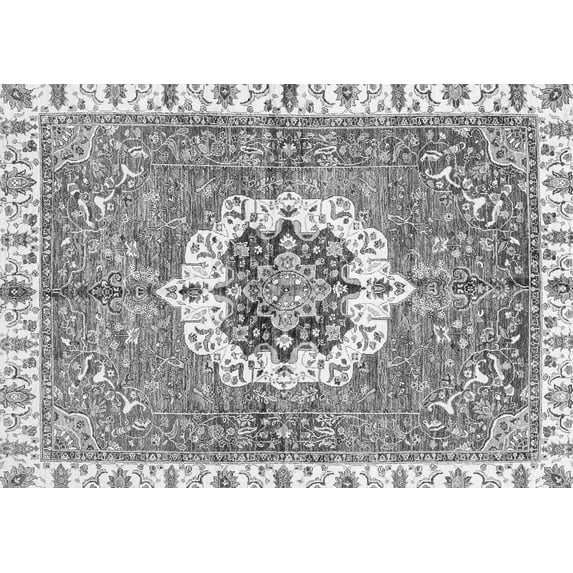 Ahgly Company Indoor Rectangle Abstract Gray Modern Area Rugs, 2' x 5'