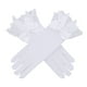 thumbnail image 3 of Guantes de mujer para disfraces, multifunción, elegantes, con lazo de encaje, decoración, festivos. Blanco, 3 of 9