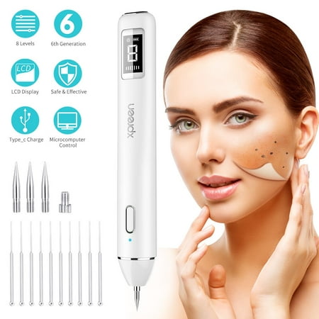 Xpreen Dot Mole Remover Pen,Household USB Charging Skin Tag Remover Dark Spot Remover Freckle Tattoo Wart Mole Removal Tool With LED Screen and (Best Treatment For Skin Tag Removal)