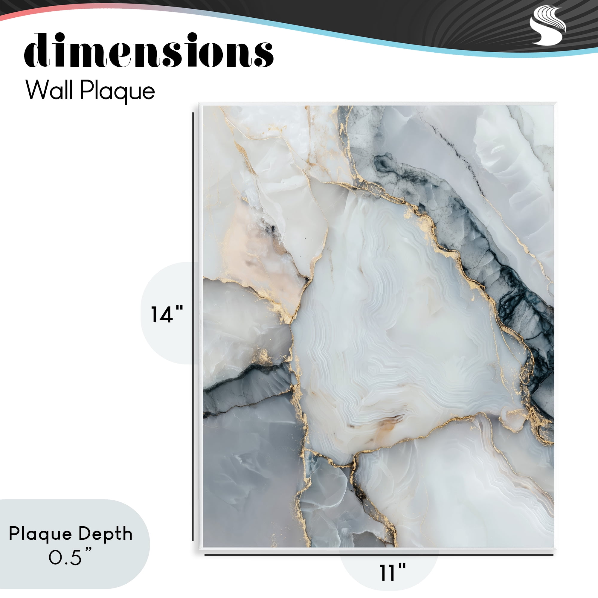 Stupell Industries Luxe Stone Geode Wall Plaque Art, design by Svetlana Aleynikova