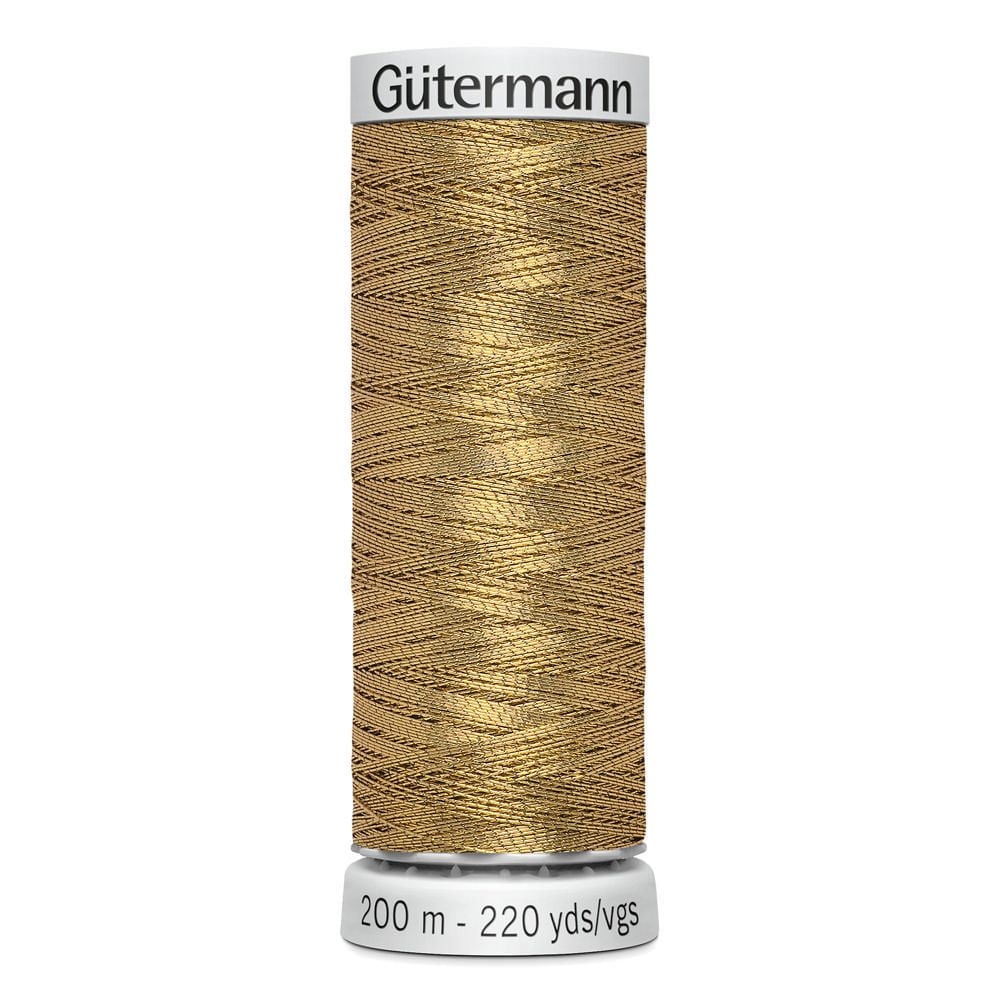 Gütermann Dekor Metallic Thread – 200 m Spool, Machine‑Washable, 200 m / 219 yds