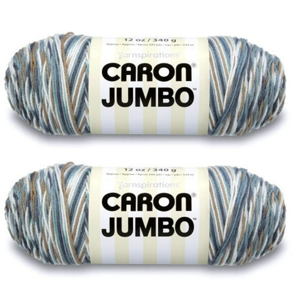 Caron Jumbo Prints Country Basket Yarn - 2 Pack of 340g/12oz - Acrylic - 4 Medium (Worsted) - 595 Yards - Knitting/Crochet
