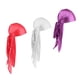 thumbnail image 5 of 3PCS Silky Long Tail Headwrap Pirate Hat Bandana Chemo Cap Blanco + rojo + morado Yuyangstore Mujer Hombre Durag Sombreros, 5 of 5