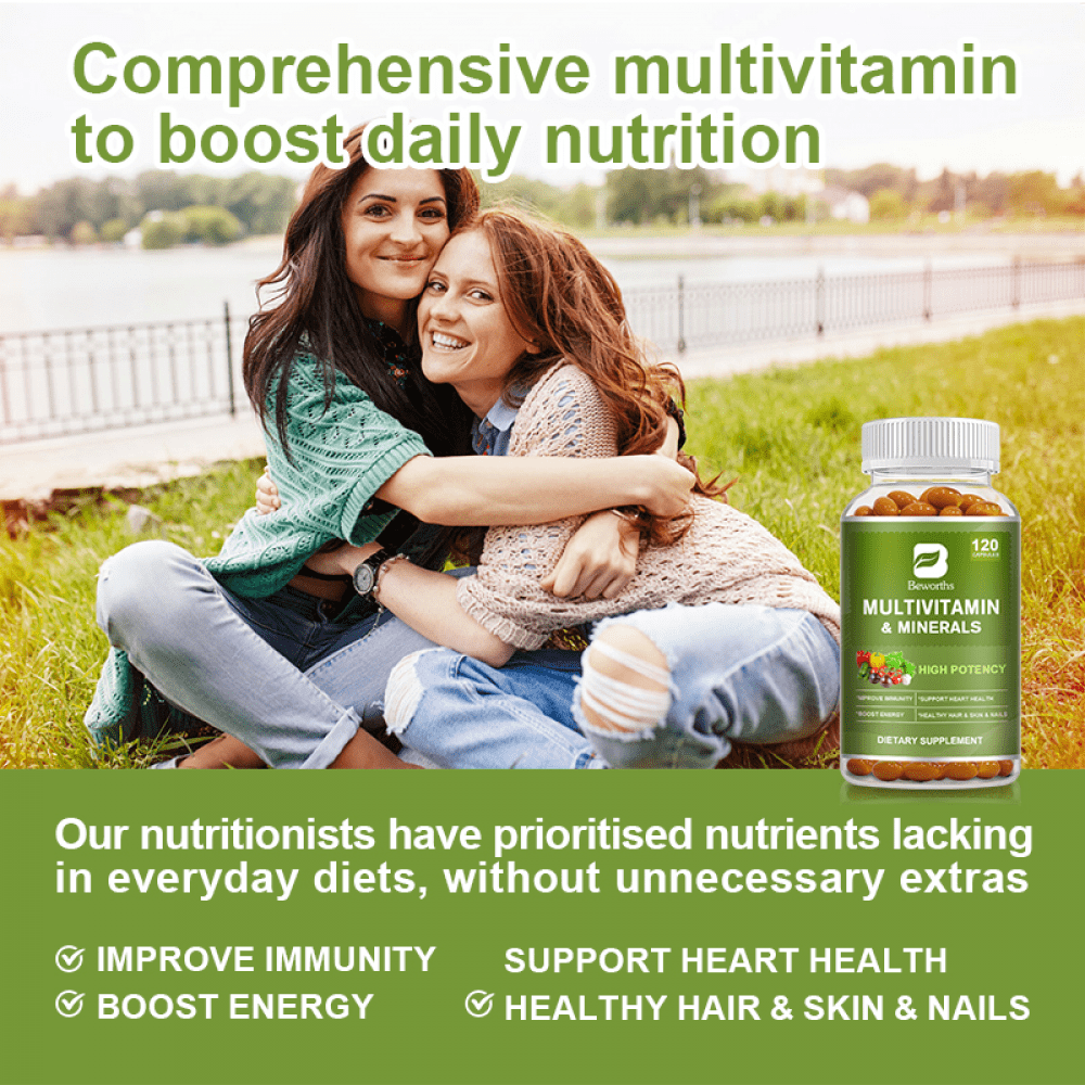 (2 PACK)Multivitamin for Men & Women - Multivitamin with Vitamin A, C, D, E & B12, Zinc, Calcium & More, Immune & Nervous System Support, 240 Capsules