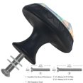 4 Packs Ice Cream Black Knobs, 1.37 inch Kitchen Pulls