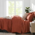 thumbnail image 5 of Flymme Burnt Orange Comforter Set Queen Size 7-Piece Boho Bed in a Bag Striped Bedding Sets with Comforter, Sheets, Pillowcases & Shams, 5 of 7