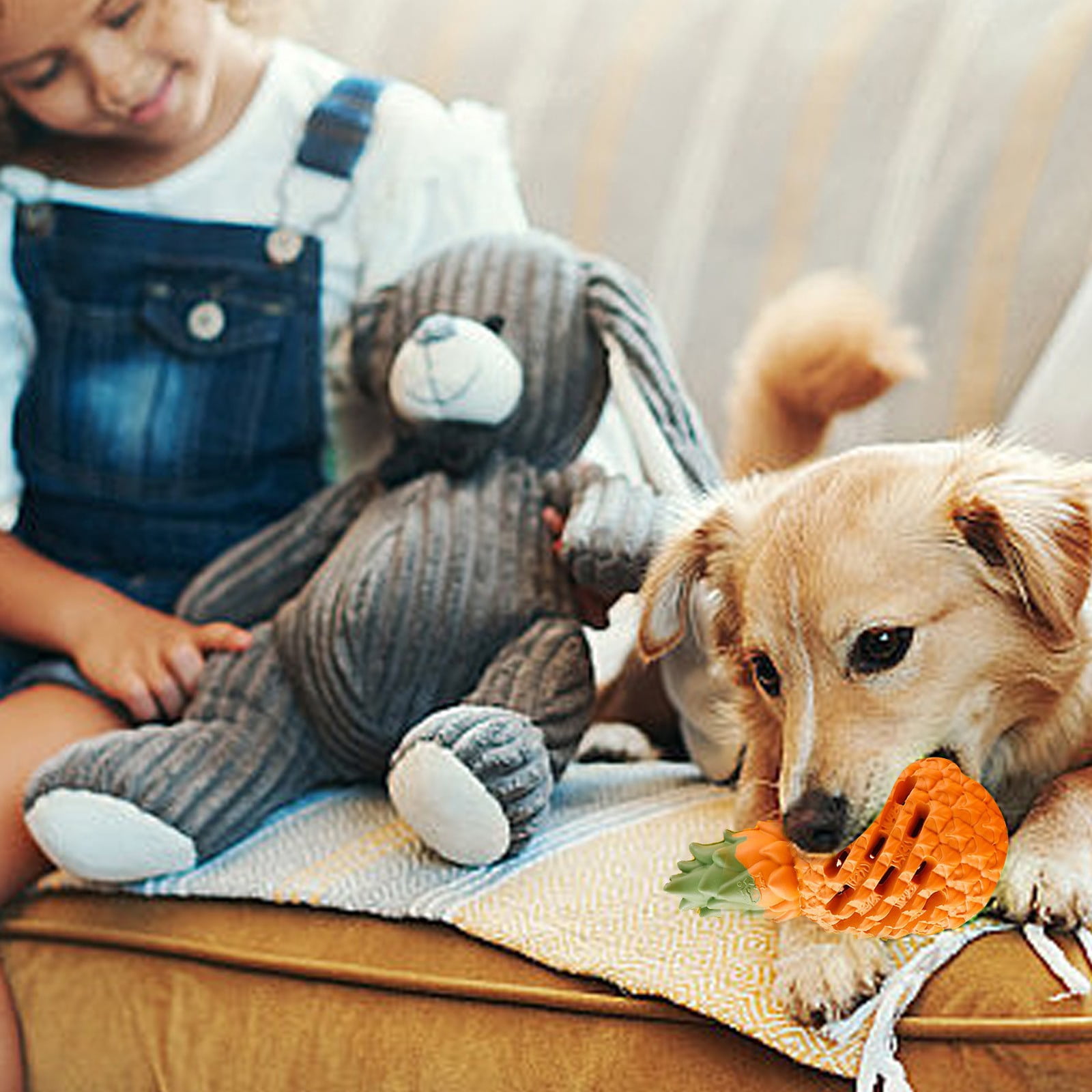 Interactive Dog Chew Toy for Cleaning and Teething Pet Chew for Anxiety Boredom and Teeth Grinding
