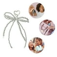 thumbnail image 3 of Unique Bargains 1 Pc Handbag Charms Keychains Double Bows Bag Accessories Silver Tone, 3 of 5