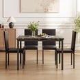 thumbnail image 2 of Comedor para 4 Personas con Sillas de Metal y Mesa de Mármol Sintético Laminado – Moderno y Compacto, 2 of 7