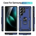thumbnail image 4 of Decase Compatible with Samsung Galaxy S25 Ultra 2025 Case+1-Pack Tempered Screen Protector,Military Grade Drop Protection Cover with 360° Rotating Kickstand,Heavy Duty Shockproof Phone Case,Blue, 4 of 6
