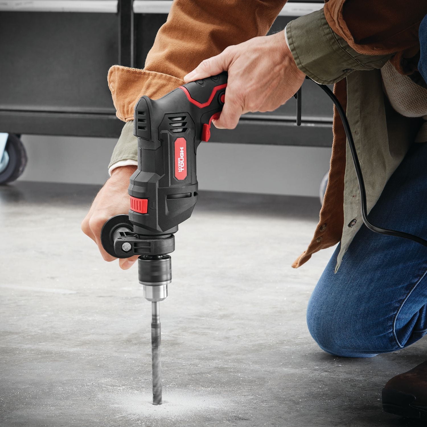 Hyper Tough 6-amp 1/2-inch Corded Hammer Drill, Keyed Chuck, TD6HD