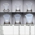 thumbnail image 3 of Nvzi 50/100/250/500/1000ml Resin Mixing Cups, Liquid Measuring Cups, Plastic Beaker, Graduation Epoxy Resin Cups for Resin Epoxy Paint Food, Lab Use - 5 Pcs, 3 of 5
