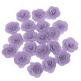 thumbnail image 1 of 20 rosas artificiales de seda con capullos de flores falsas para decoración del hogar, bodas y fiestas, 18 Luz púrpura, 1 of 9