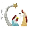 thumbnail image 3 of Qocolhg Lighted Nativity Scene Outdoor Decorations 11.8 inch, Christmas Manger Scene Outdoor Nativity Scenes for Yard Garden, Christmas Party Decorations with Led Lights, 3 of 6