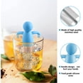 thumbnail image 5 of (2pcs Blue and Green) Tea Infuser for Loose Leaf Tea Fine Mesh Tea Infuser, Stainless Steel Tea Strainer Ball with Silicone Handle for Hanging on Cups, 5 of 5