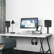 Kanto SP9 9 Universal Desktop Speaker Stands with Rotating Top Plates and Cable Management - Pair (Black)