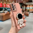 thumbnail image 3 of Compatible with Samsung Galaxy A23 4g/5g 6.6" 6D Plating Luxury Cute Astronaut Hidden Stand Holder Case Heart Cover with Camera Protection Soft Silicone Shockproof Kickstand Bumper (Pink), 3 of 12