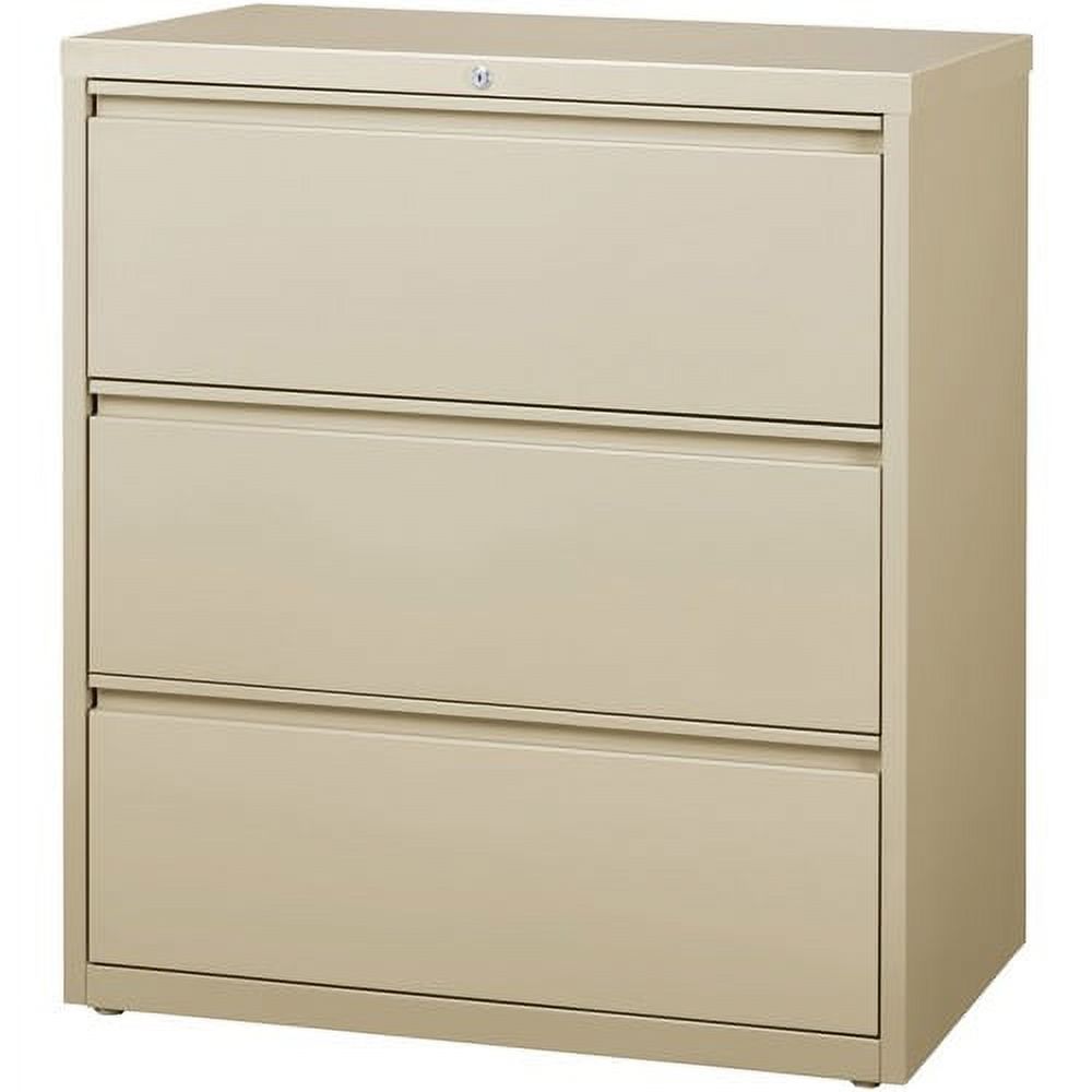 Lorell 3-Drawer Putty Lateral Files 36" x 18.6" x 40.3" 3 x Drawer(s) for File - Lette Ball-Bearing - image 4 of 4