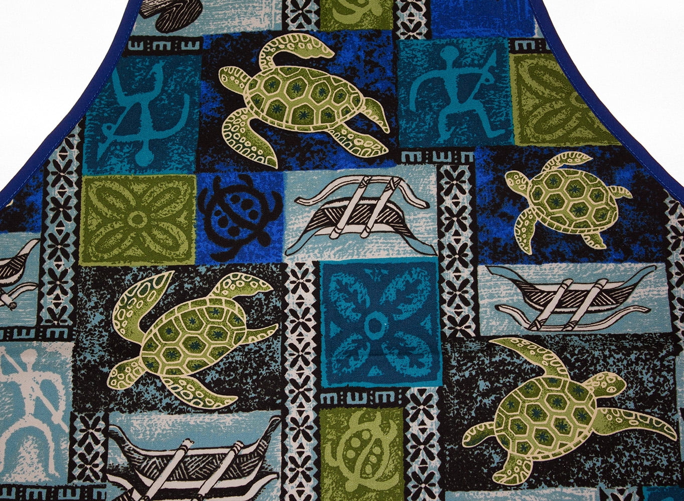 The Hawaiian Apron - Blue Sea Turtle Adult Aprons