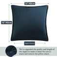 thumbnail image 6 of PiccoCasa 16"x16" Decorative Velvet Throw Pillow Covers Soft Square Cushion Cover 1Pcs Navy, 6 of 7