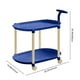 thumbnail image 2 of Mesa auxiliar con ruedas color crema, mesita de noche para dormitorio, mesa de salón, mesa nido portátil para espacios pequeños, estante de almacenamiento de plástico., 2 of 6