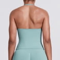 thumbnail image 3 of Sokhug Womens Halter Tank Tops Longline Strappy Top with Built-in Bra V Neck Backless Gym Workout Camis with Adjustable Strap, 3 of 8
