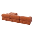 thumbnail image 6 of Sdorens Modular Sectional Sofa,L-Shaped Sofa Velvet Couch Free Combination Sofa,3-Seat Sofa with Ottoman for Living Room and Apartment,Orange, 6 of 11
