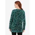 thumbnail image 2 of Woman Within Plus Size Perfect Printed Long-Sleeve Crewneck Tunic, 2 of 5