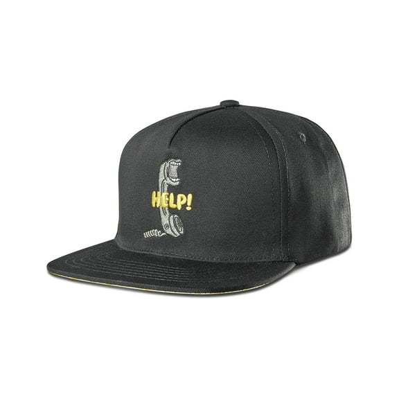 Kink Help Snapback Flat Peak Cap [Black]