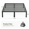 thumbnail image 5 of edx Queen Platform Bed Frame with Ample Storage Space, Sturdy Steel Slat Support, Heavy-Duty Construction, 14-Inch Height, No Box Spring Required, 5 of 8