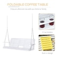 thumbnail image 5 of Outdoor 3-Seat Porch Swing with Folding Table, Cup Holders, and Chains in White Finish, 5 of 6