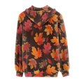 thumbnail image 2 of Eheartsgir Hoodie Vintage Maple Leaves Zip-up Sweatshirt Autumn Print Hooded Jacket Plus Size Hoodies & Sweatshirts Long Sleeve Shirts Trendy Tops Outfit for Womens, 2 of 5