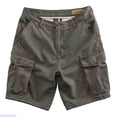 thumbnail image 2 of Huanglei Men's Casual Shorts ,Cargo Casual Quarter Pants Permeable Pocket Shorts (Gray ,Large), 2 of 6