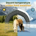 thumbnail image 6 of Mellcom 10'x10' Corral Shelter, Heavy Duty Round Style Canopy, Waterproof and UV Resistant Cover for Agricultural Storage,Gray, 6 of 8
