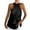Black, variant on Lindreshi Tank Tops for Women Women Summer Solid Sequined Sleeveless Casual Halter Tank Shirt Vest
