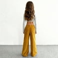 thumbnail image 7 of BLVB Big Girls Wide Leg Corduroy Pants High Waist Trousers Vintage Kids Pants Streetwear Casual 7-16 Years, 7 of 7