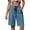 02# Blue, variant on Bermuda Shorts for Women High Waist Relaxed Fit Paper Bag Button Detail Adjustable with Pockets Multi-Pockets Exterior Pocket Summer Casual Beach Workout Lounge S-3XL