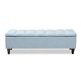thumbnail image 6 of Bowery Hill Polyester Light Blue Storage Ottoman Rectangular Foam-Padded 48" Unassembled, 6 of 11