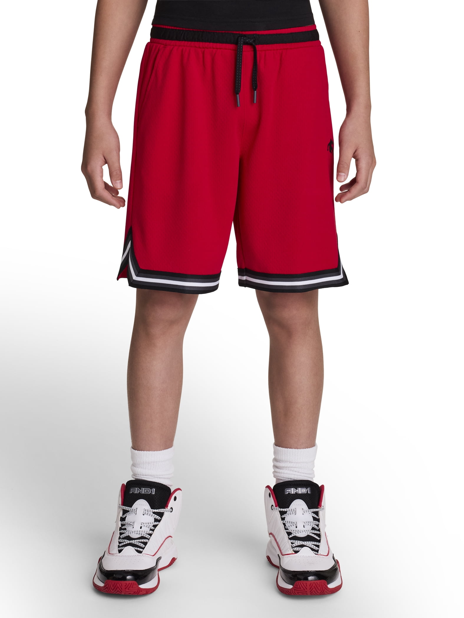 AND1 Boy's Athletic Performance Challenger Short 8" Inseam, Sizes 4-18