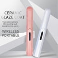thumbnail image 4 of Plancha y rizador de pelo inalámbrico 2 en 1, calentamiento rápido, ideal para viajes, 1 juego, color rosa., 4 of 5