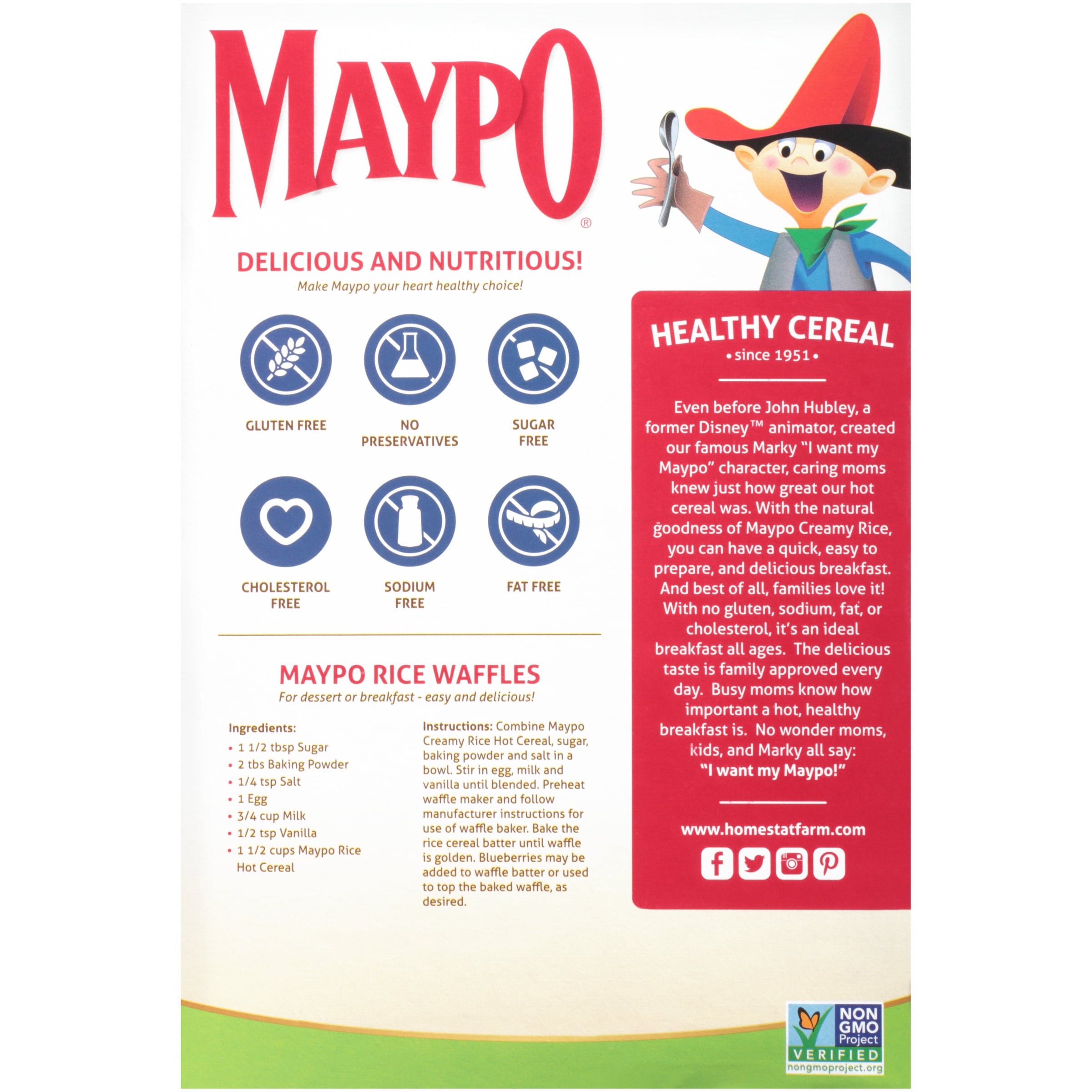Maypo Creamy Rice 12/28 oz for Office Breakroom Snacks - Walmart Business  Supplies, image size:2400x2400