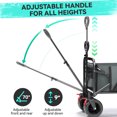thumbnail image 4 of Vecukty Collapsible Camping Garden Wagon, All-Terrain Tank Wheels for Camping With Extended Tailgate, Sports, Shopping, Beach, Support Up to 330lbs, Gray, 4 of 11